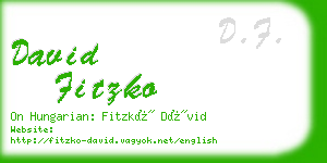 david fitzko business card